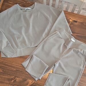 FLX Sage Green Sweatshirt and Joggers Set